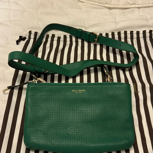 Henri Bendel crossbody 3 in 1 handbag, Kelly green - Picture 1 of 11